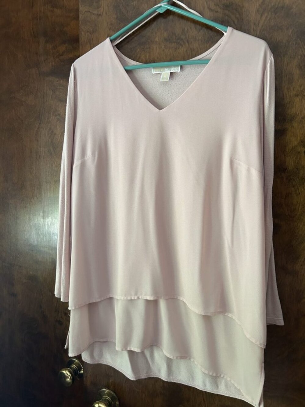 MICHAEL Michael Kors Blush Pink Tiered Long Sleeve Top